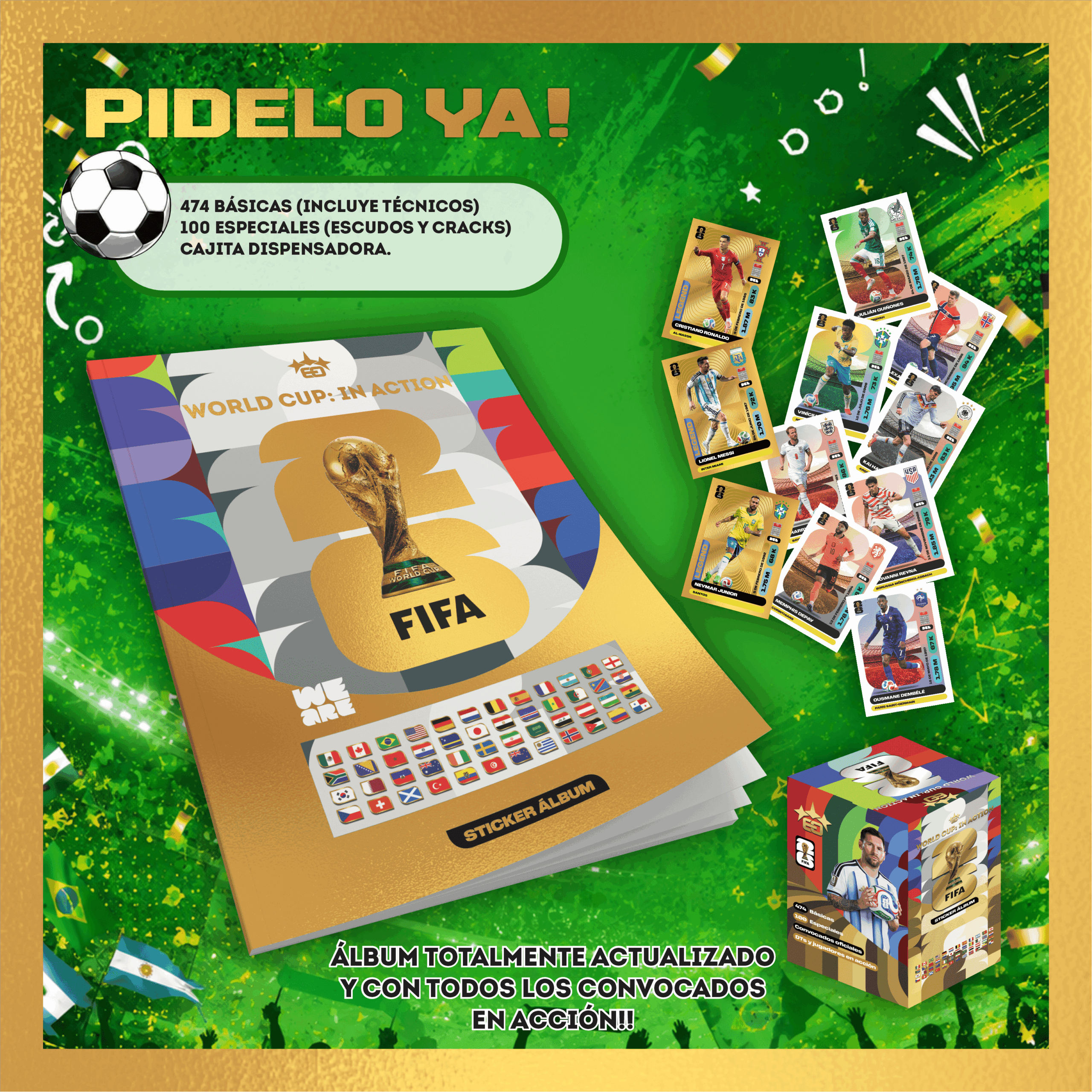 ÁLBUM MUNDIAL 2026 EN ACCIÓN GOLDEN EDITORIAL ORIENTAL