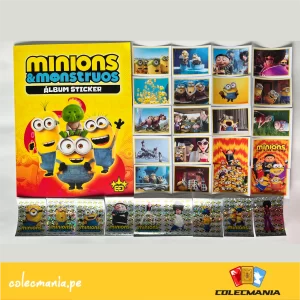 ÁLBUM MINIONS Y MOUNSTRUOS COLECCIÓN COMPLETA